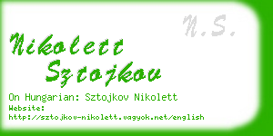 nikolett sztojkov business card